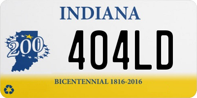 IN license plate 404LD