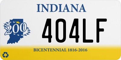 IN license plate 404LF