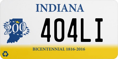 IN license plate 404LI