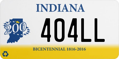 IN license plate 404LL