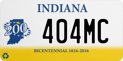 IN license plate 404MC