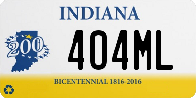 IN license plate 404ML