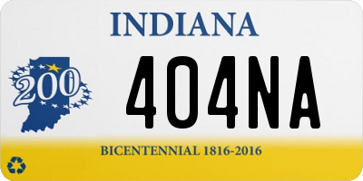 IN license plate 404NA