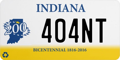 IN license plate 404NT