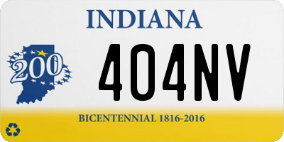 IN license plate 404NV