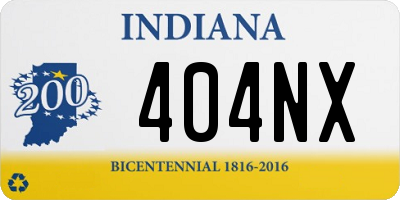 IN license plate 404NX