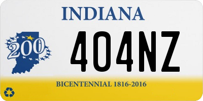 IN license plate 404NZ