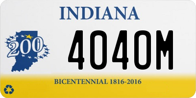 IN license plate 404OM