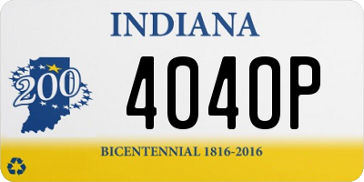 IN license plate 404OP