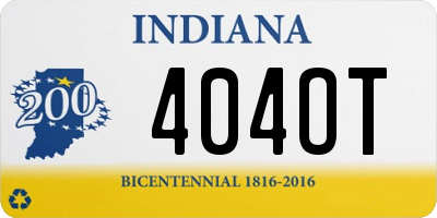 IN license plate 404OT