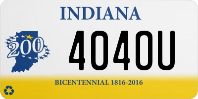 IN license plate 404OU