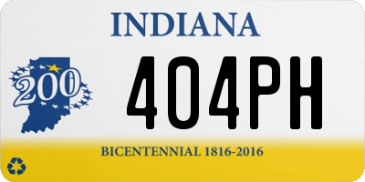 IN license plate 404PH