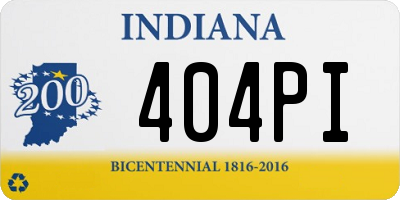 IN license plate 404PI