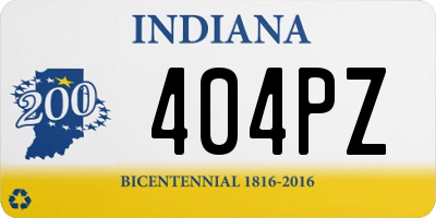 IN license plate 404PZ