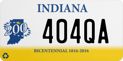 IN license plate 404QA