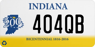 IN license plate 404QB