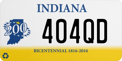 IN license plate 404QD