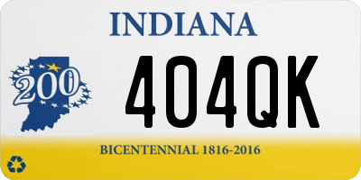 IN license plate 404QK