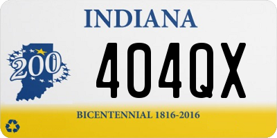 IN license plate 404QX