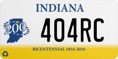 IN license plate 404RC