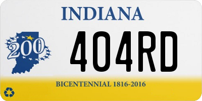 IN license plate 404RD