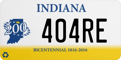 IN license plate 404RE