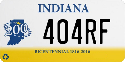 IN license plate 404RF