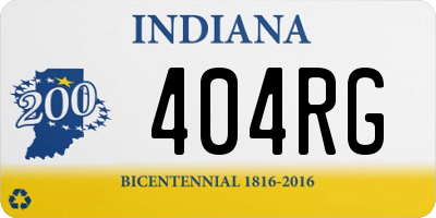 IN license plate 404RG