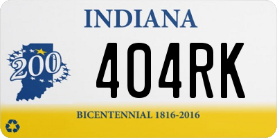 IN license plate 404RK