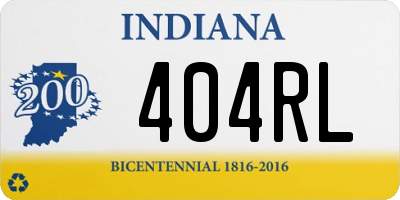 IN license plate 404RL