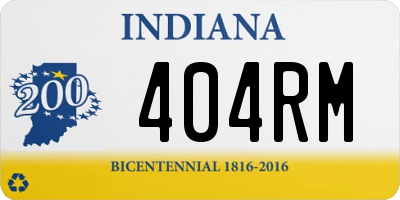 IN license plate 404RM