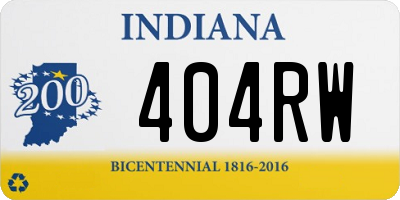 IN license plate 404RW