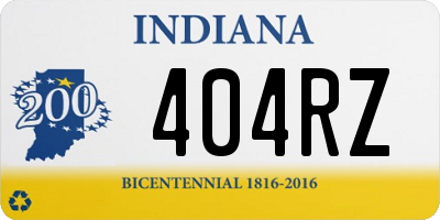 IN license plate 404RZ