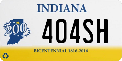 IN license plate 404SH