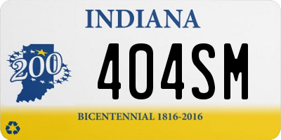 IN license plate 404SM