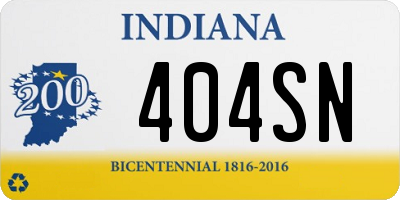 IN license plate 404SN