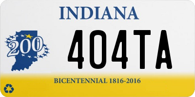 IN license plate 404TA