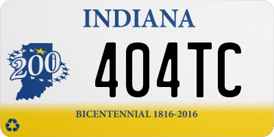 IN license plate 404TC