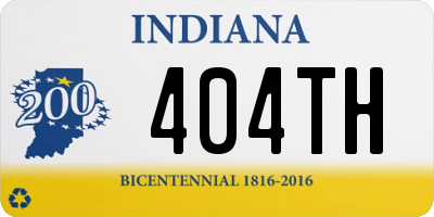 IN license plate 404TH