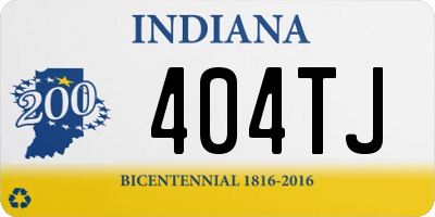 IN license plate 404TJ