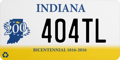 IN license plate 404TL