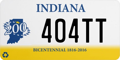 IN license plate 404TT