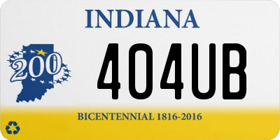 IN license plate 404UB