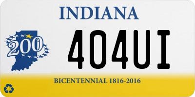 IN license plate 404UI