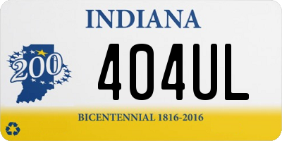 IN license plate 404UL