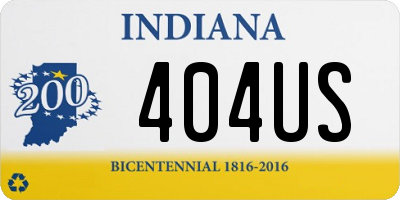 IN license plate 404US