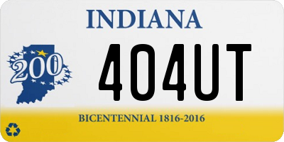 IN license plate 404UT