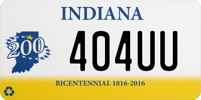 IN license plate 404UU