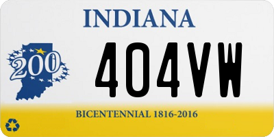 IN license plate 404VW