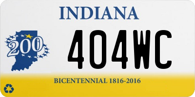 IN license plate 404WC